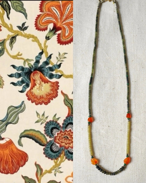 Vintage Semi Precious Stone Minimalist Necklace 2