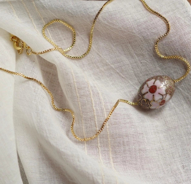 Vintage Cloisonne Bead Pendant