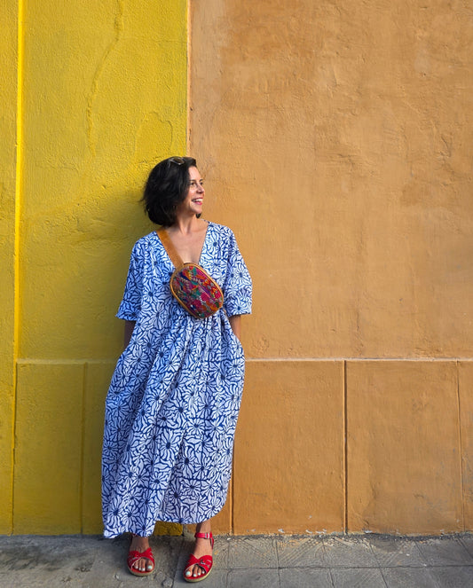 Rumi Block Print Free Size Dress