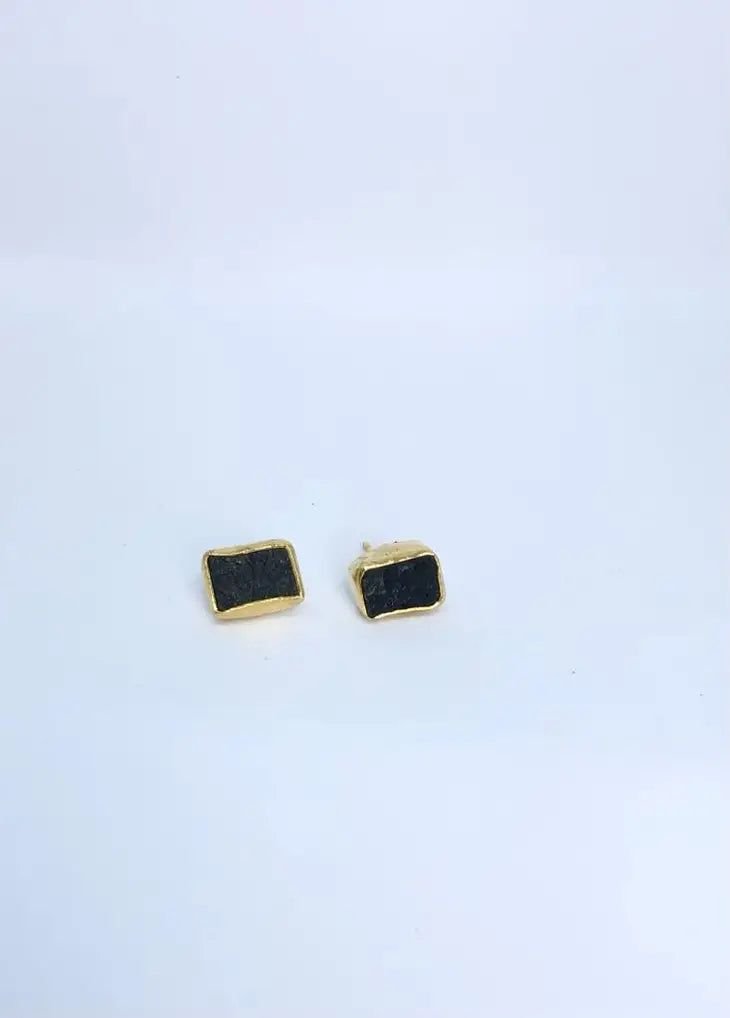 Birth Stone Stud Earrings: Semi Precious Stones