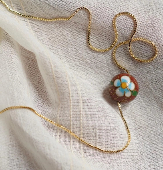 Vintage Cloisonne Bead Pendant