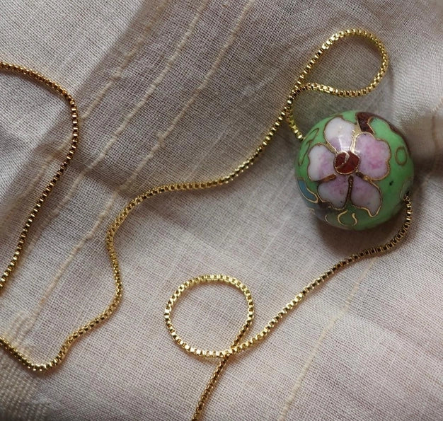 Vintage Cloisonne Bead Pendant