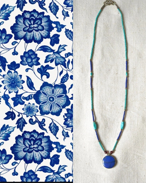 Vintage Semi Precious Stone Minimalist Necklace 3