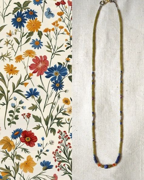 Vintage Semi Precious Stone Minimalist Necklace 2