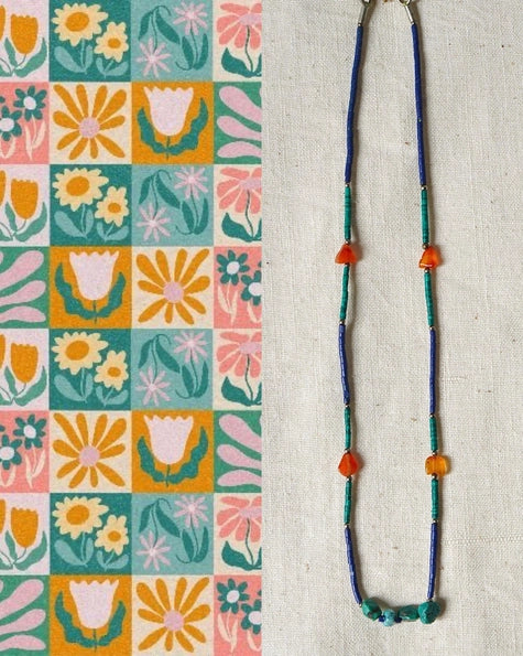 Vintage Semi Precious Stone Minimalist Necklace 2