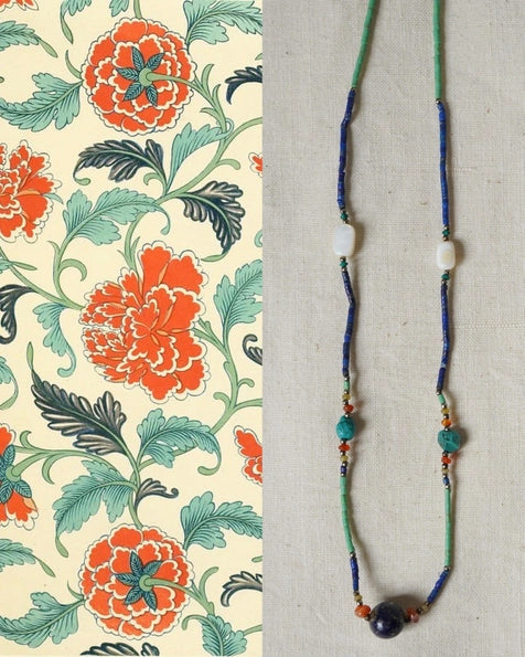 Vintage Semi Precious Stone Minimalist Necklace 2