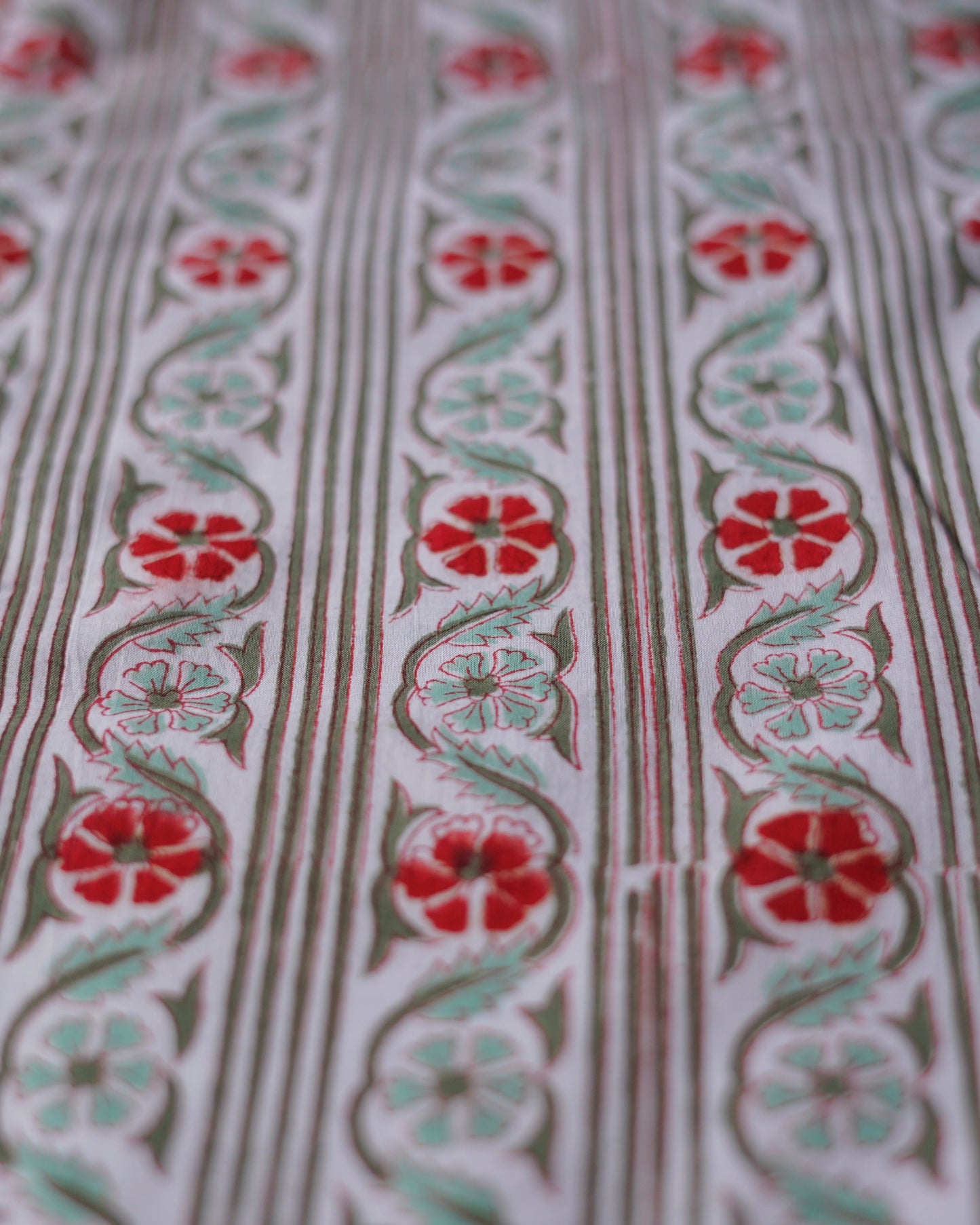 Wood Block Print  Baby Summer Quilt