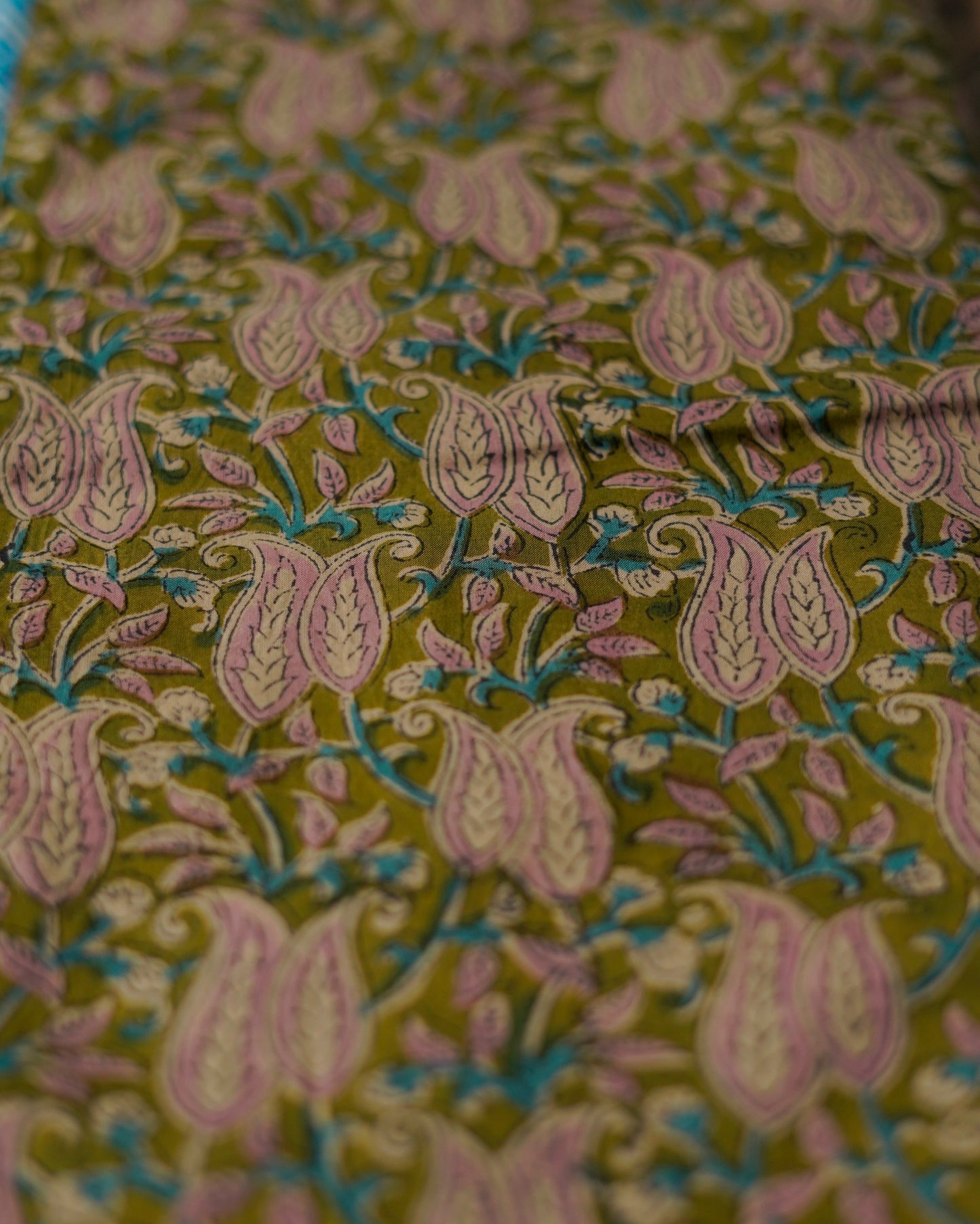 Wood Block Print  Baby Summer Quilt