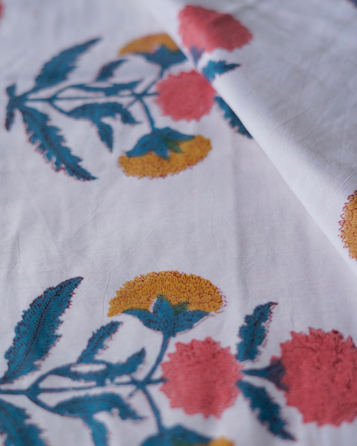 Wood Block Print  Baby Summer Quilt