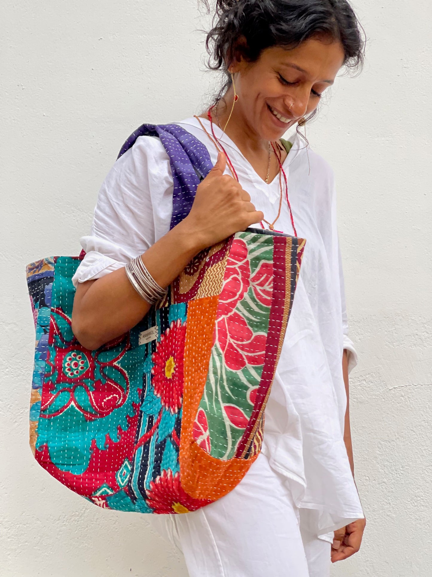 Vintage Kantha Summer Tote