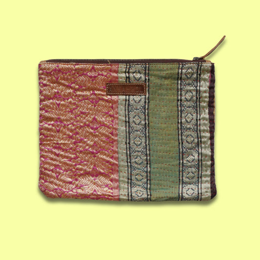 Vintage Bohemian Kantha Pouch  2