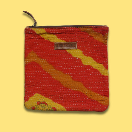 Vintage Bohemian Kantha Pouch   1