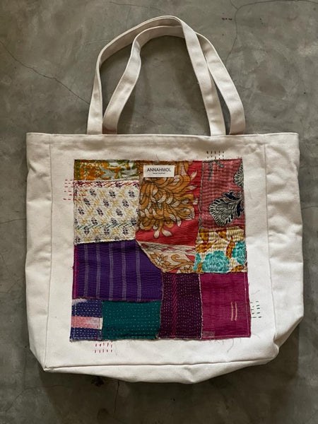 Vintage textile patches Tote Bag