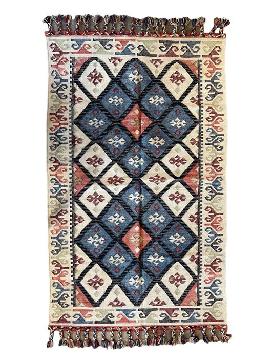 Hand Knotted Wool & Cotton RUG 58 (5x8 ft)