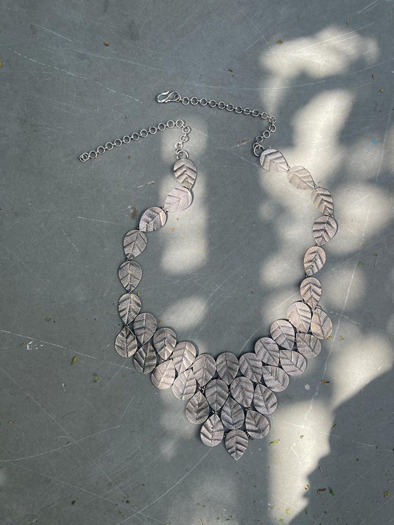 Cascading Leaf Statement Necklace