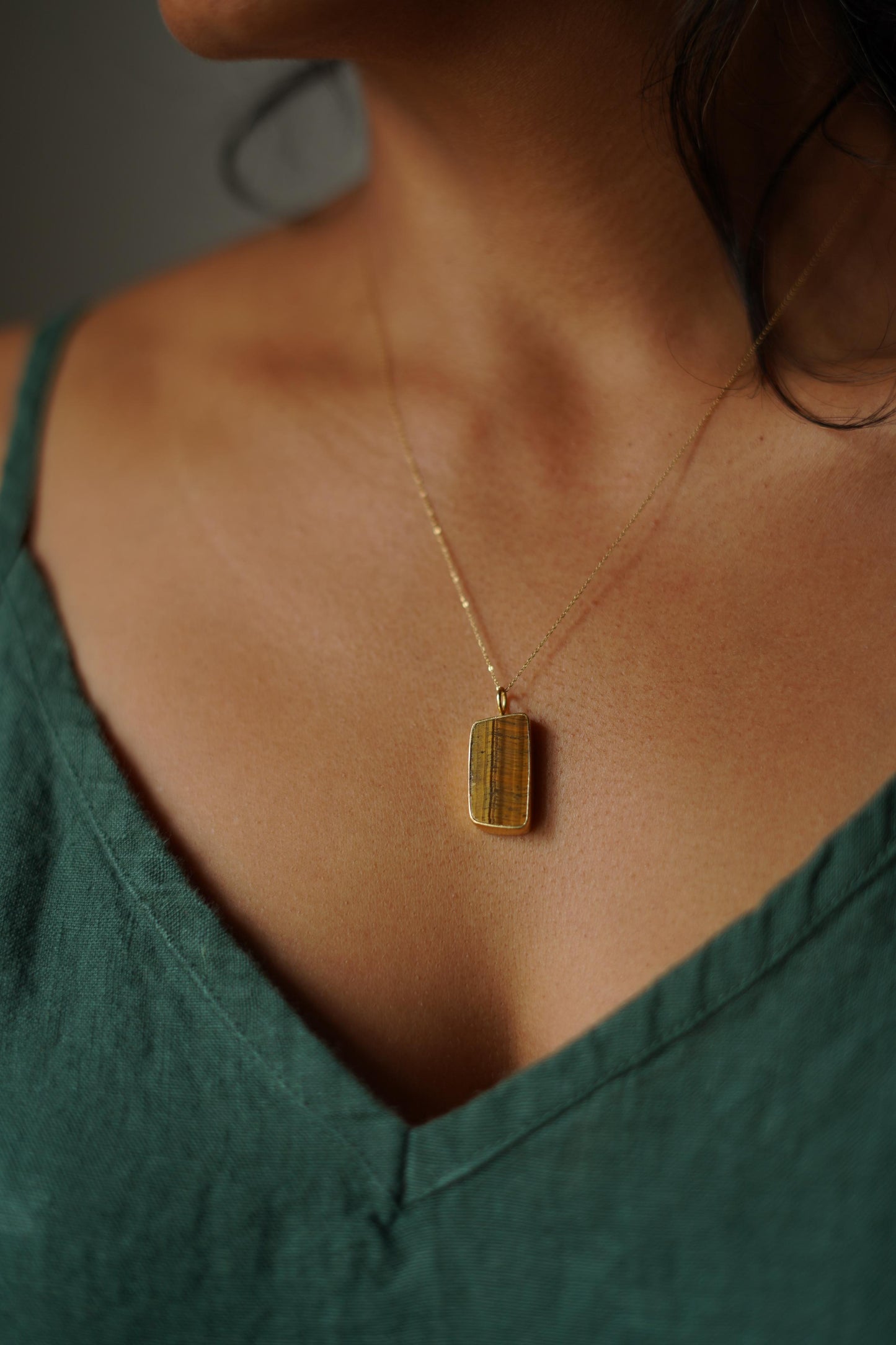 Sliced Power Stone Pendant