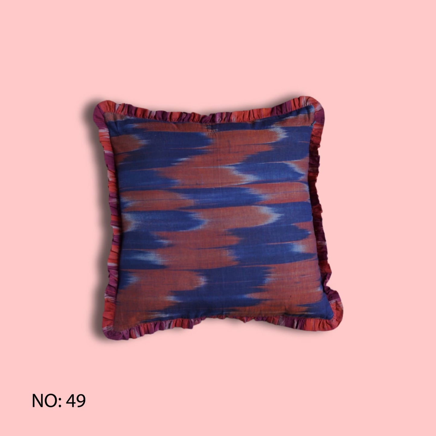 Rosa Vintage Kantha & Ikat Cushion Cover (20x20 inch)