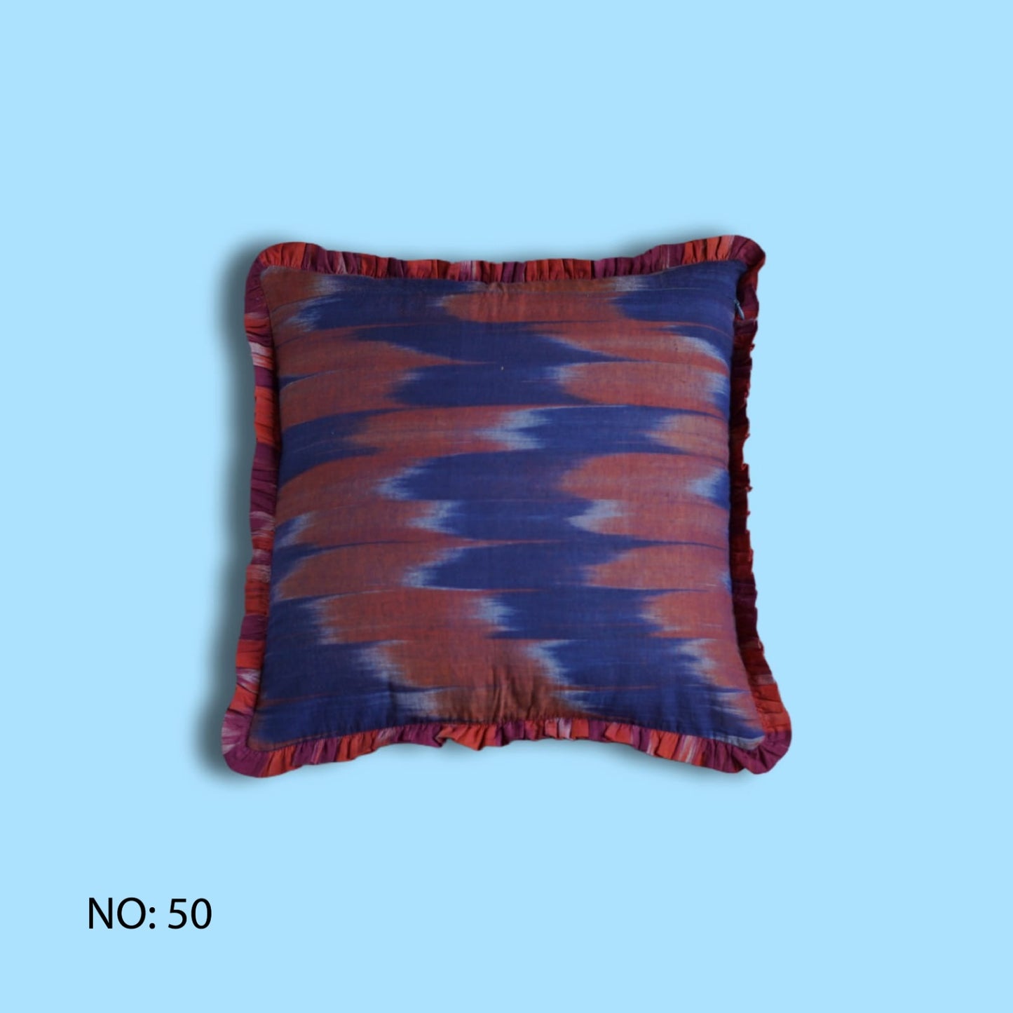 Rosa Vintage Kantha & Ikat Cushion Cover (20x20 inch)