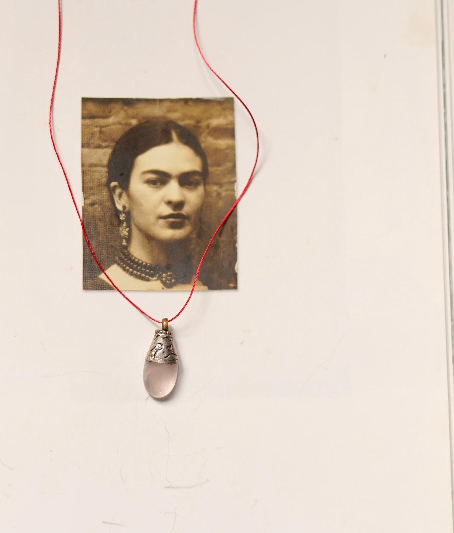 Pokhara Vintage Stone & Silver Pendant on string 2
