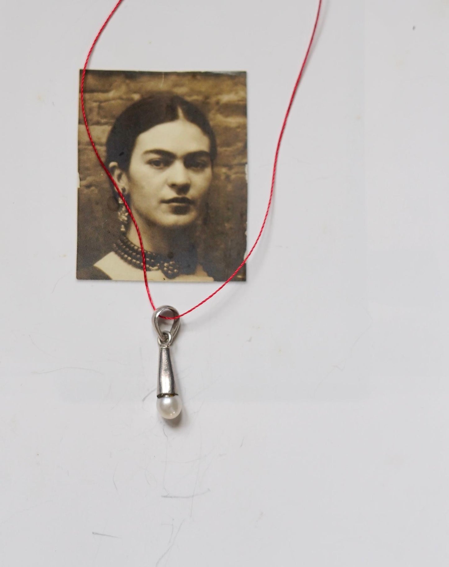 Pokhara Vintage Stone & Silver Pendant on string 2