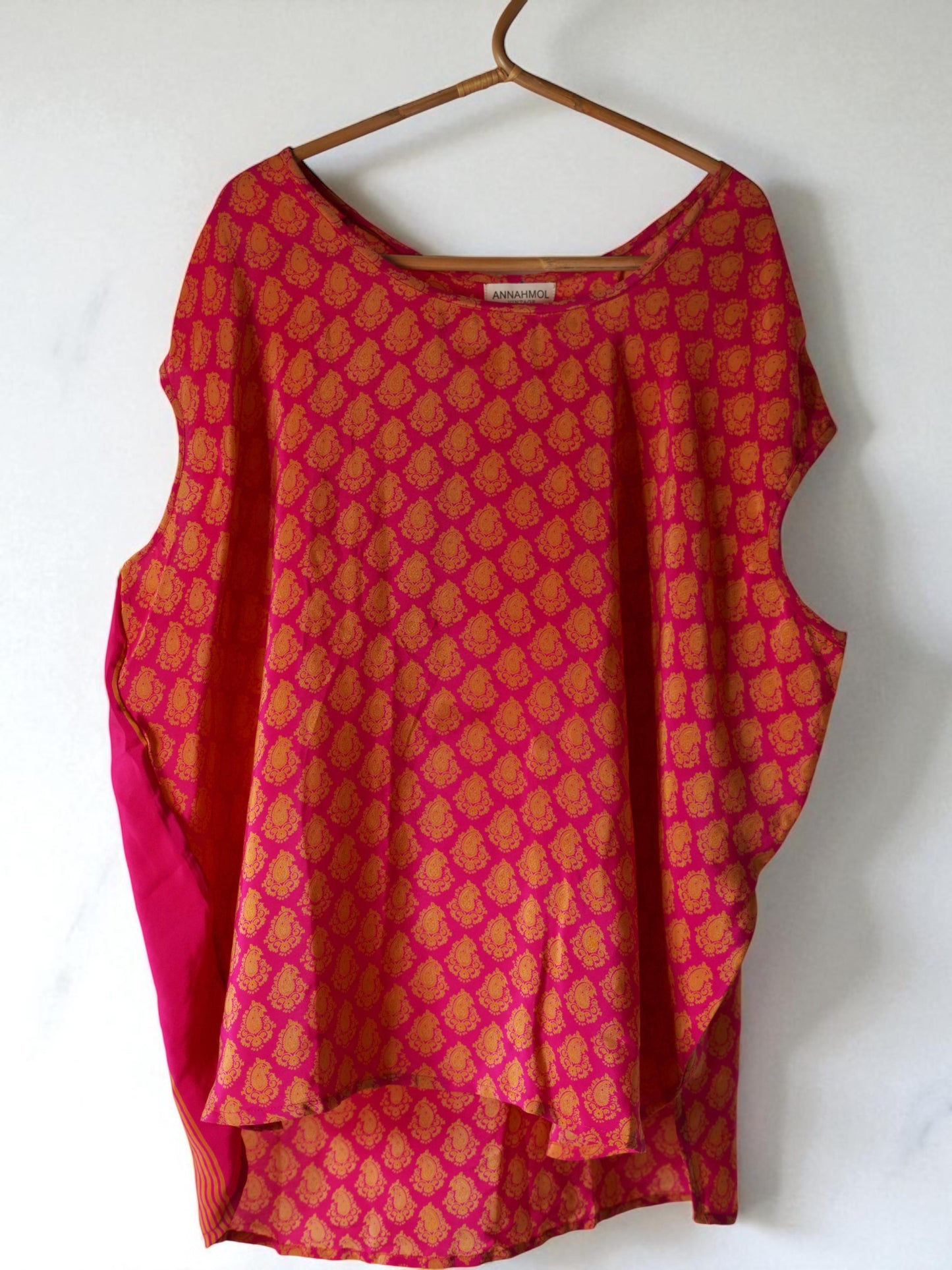 Paros Free Size Vintage Silk Fluid Top