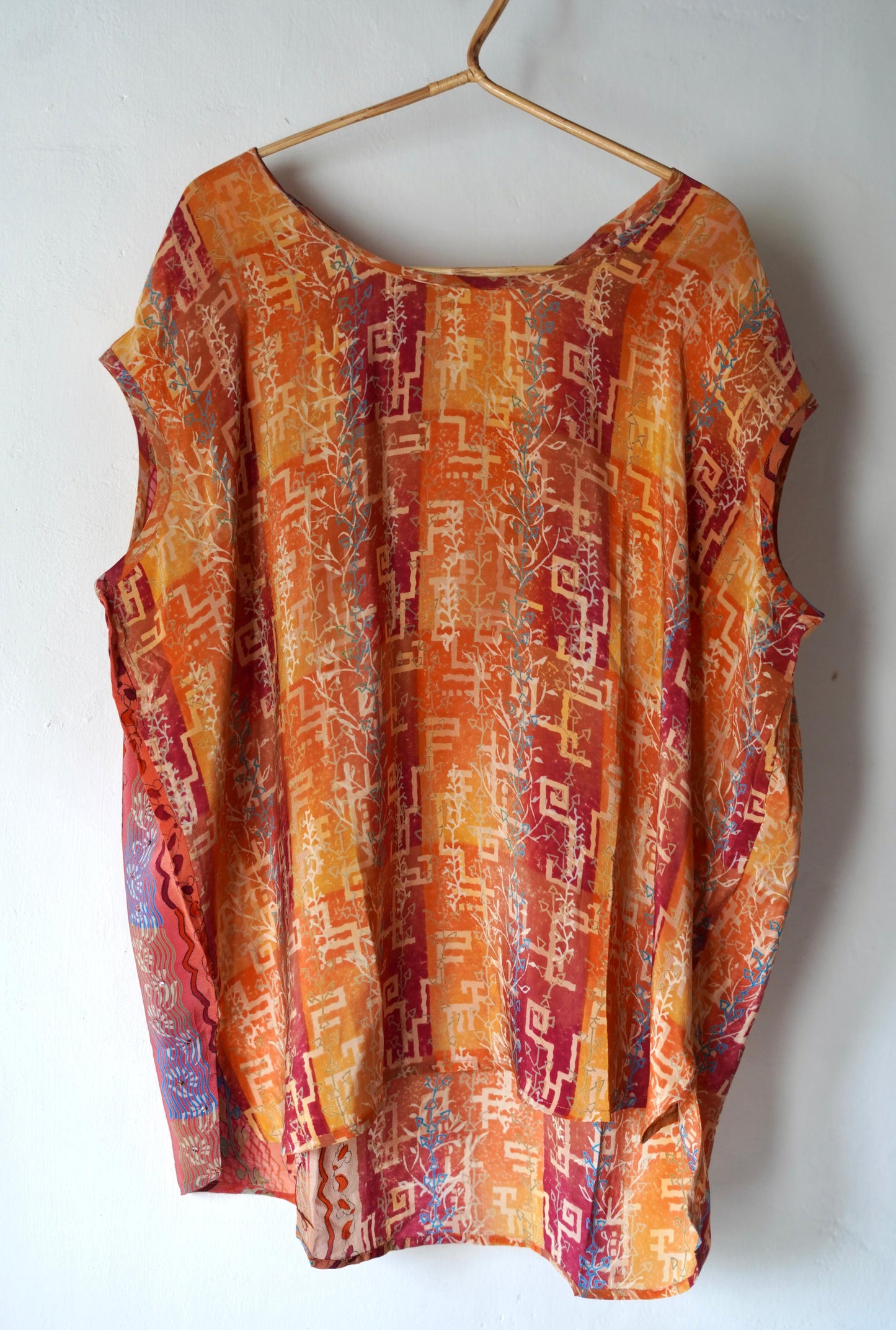 Paros Free Size Vintage Silk Fluid Top