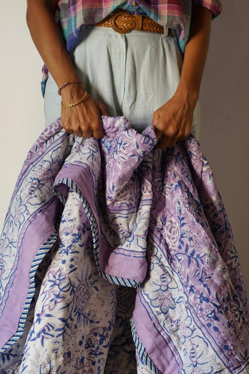 Hand Block Printed Cotton Quilt