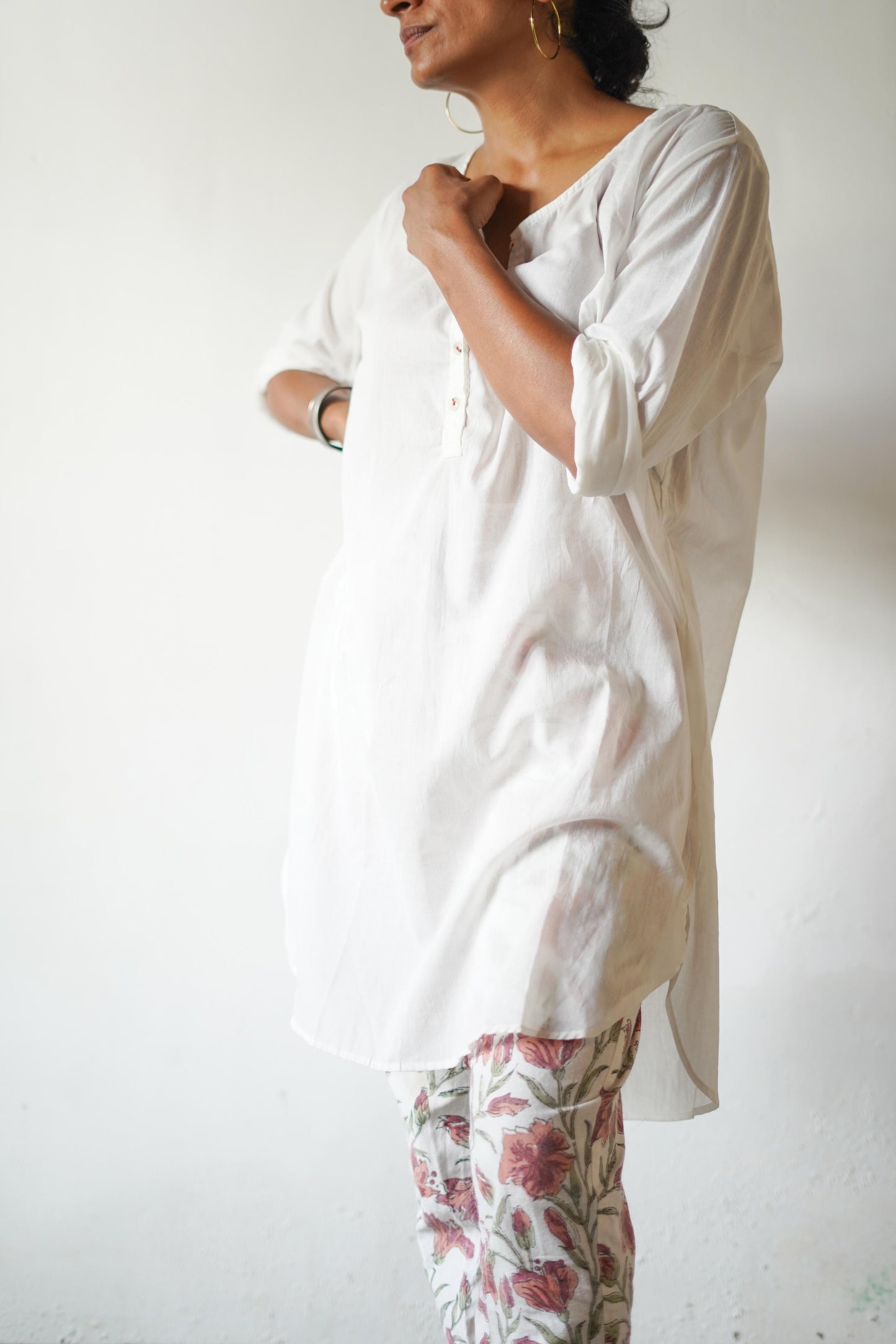 Summer Soft Muslin Cotton Tunic