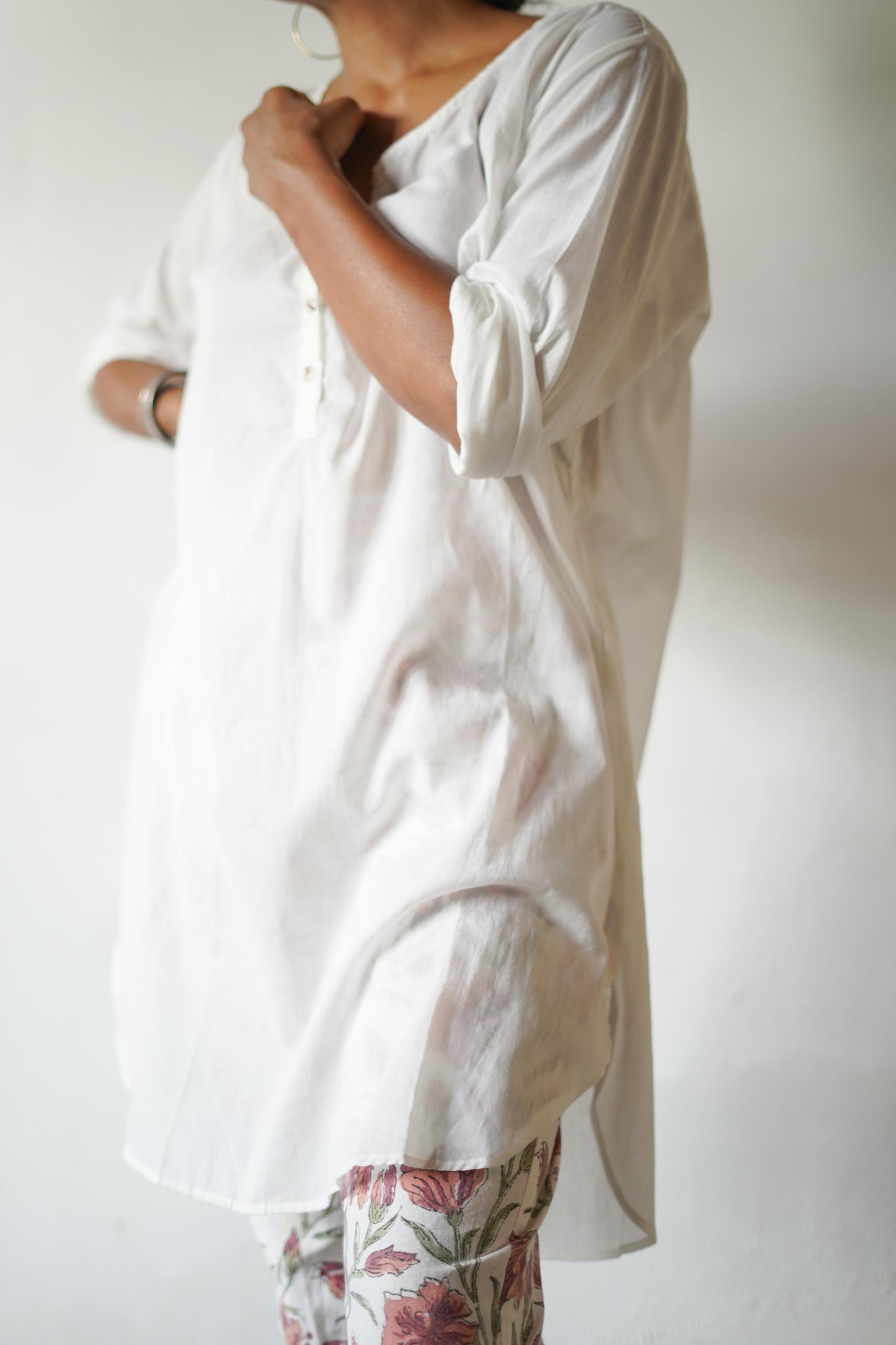 Summer Soft Muslin Cotton Tunic