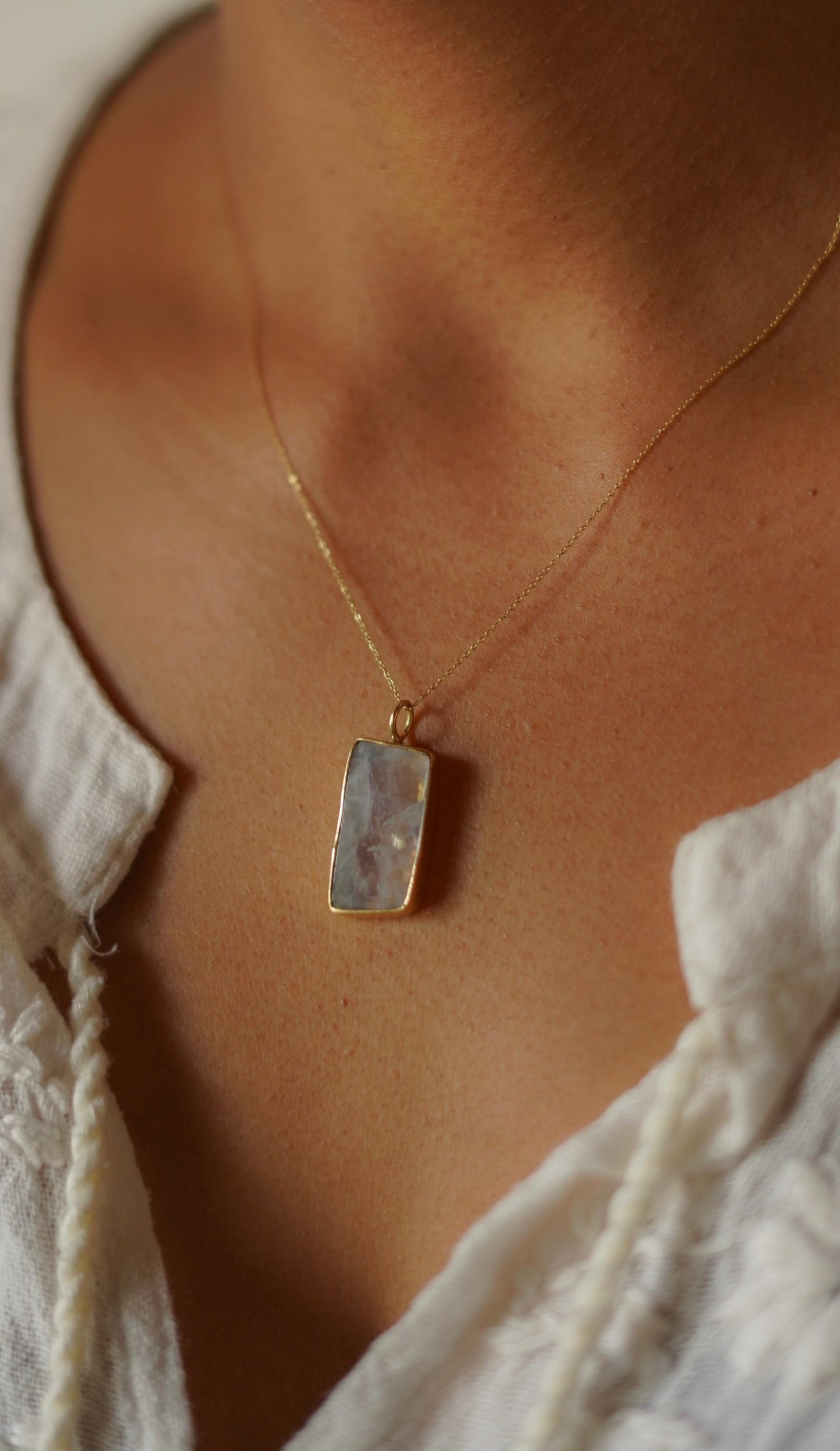 Sliced Power Stone Pendant