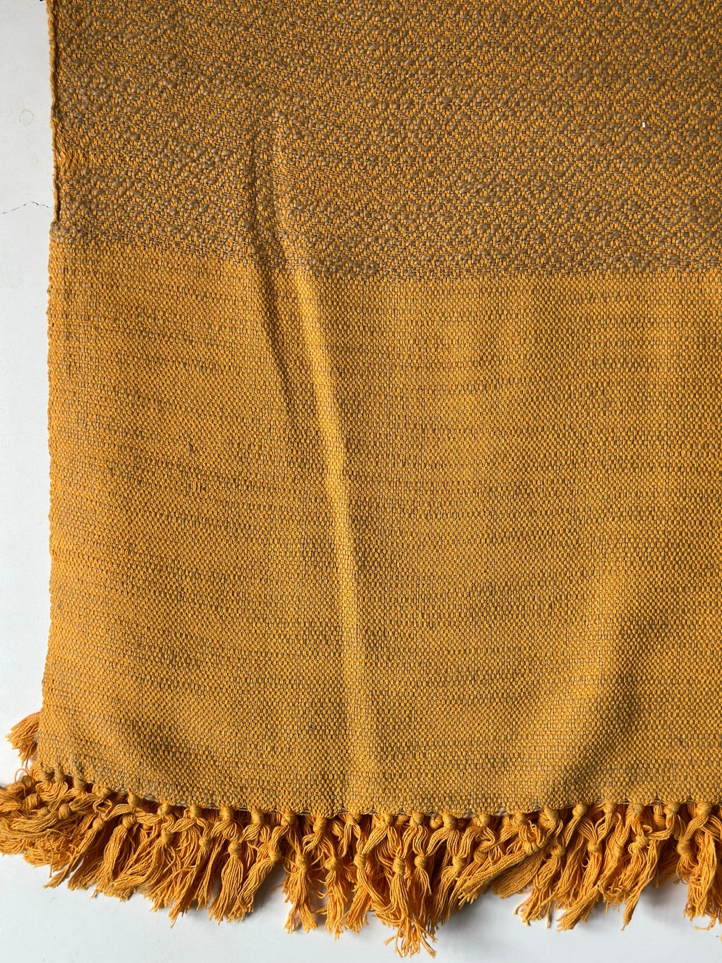 Natural Dye Handloom Cotton Bed Cover/blanket (110x98 inch)