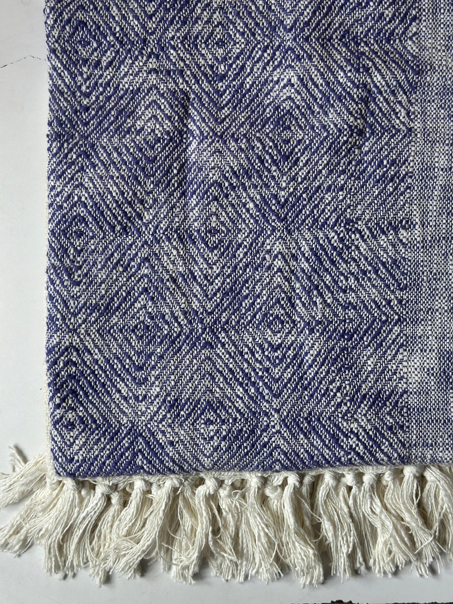 Natural Dye Handloom Cotton Bed Cover/blanket (110x98 inch)