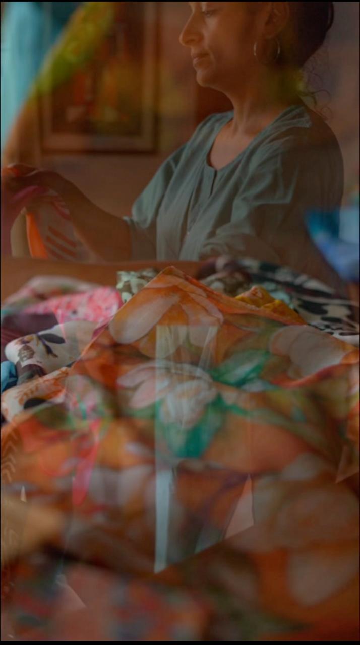 Botanical Inspired Pure Silk Scarf