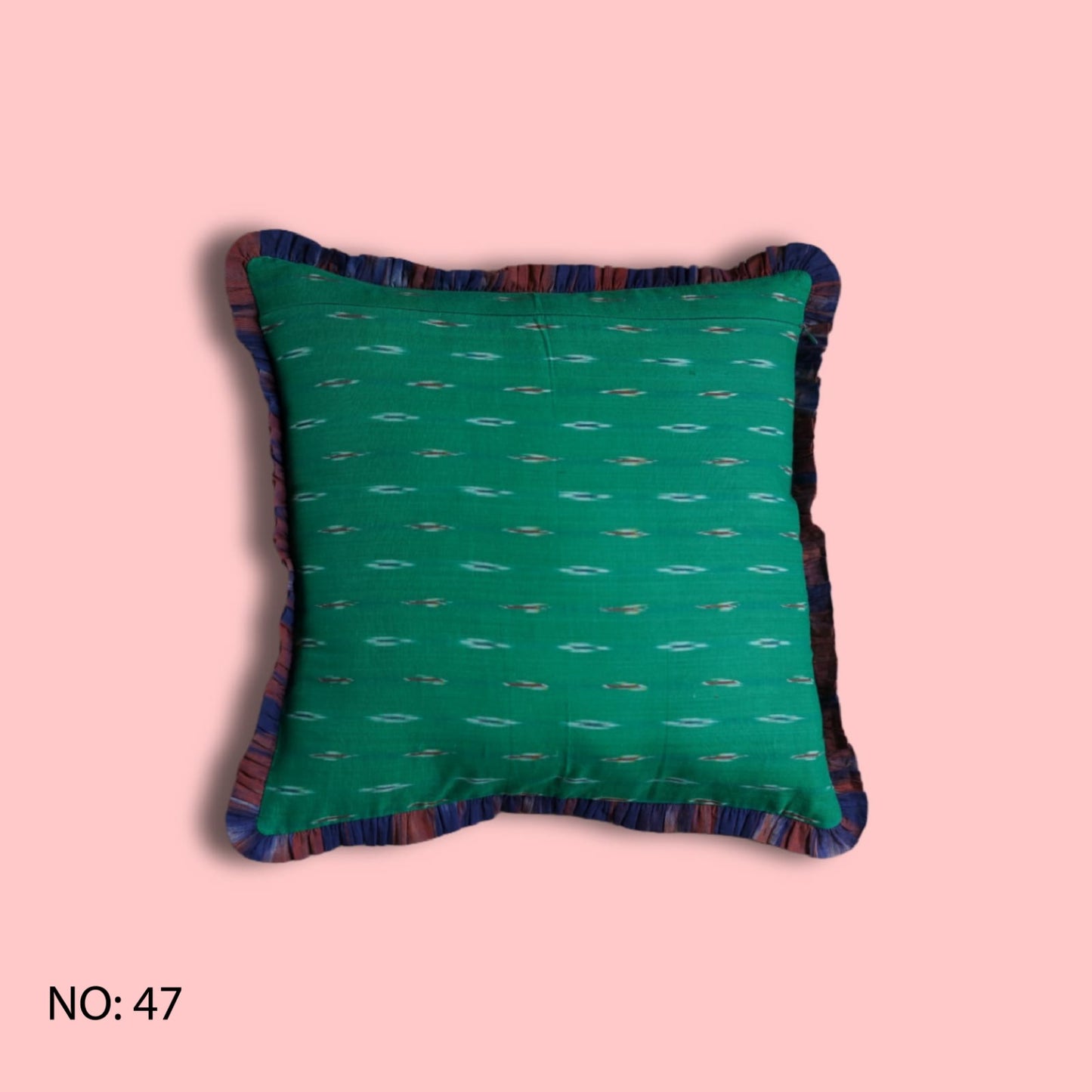 Rosa Vintage Kantha & Ikat Cushion Cover (20x20 inch)