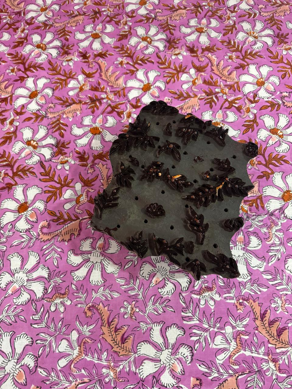 Wood Block Print  Baby Summer Quilt