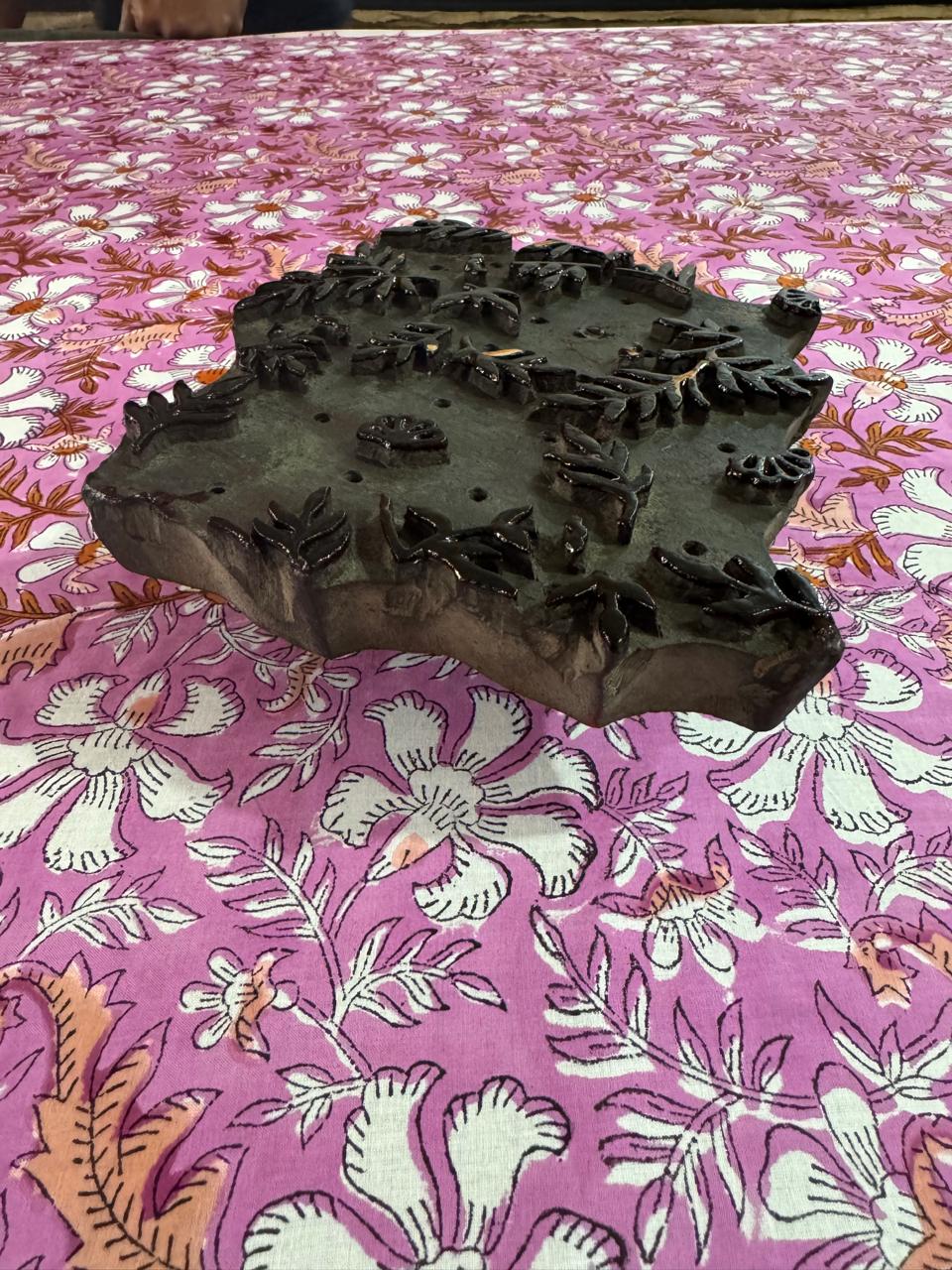 Wood Block Print  Baby Summer Quilt