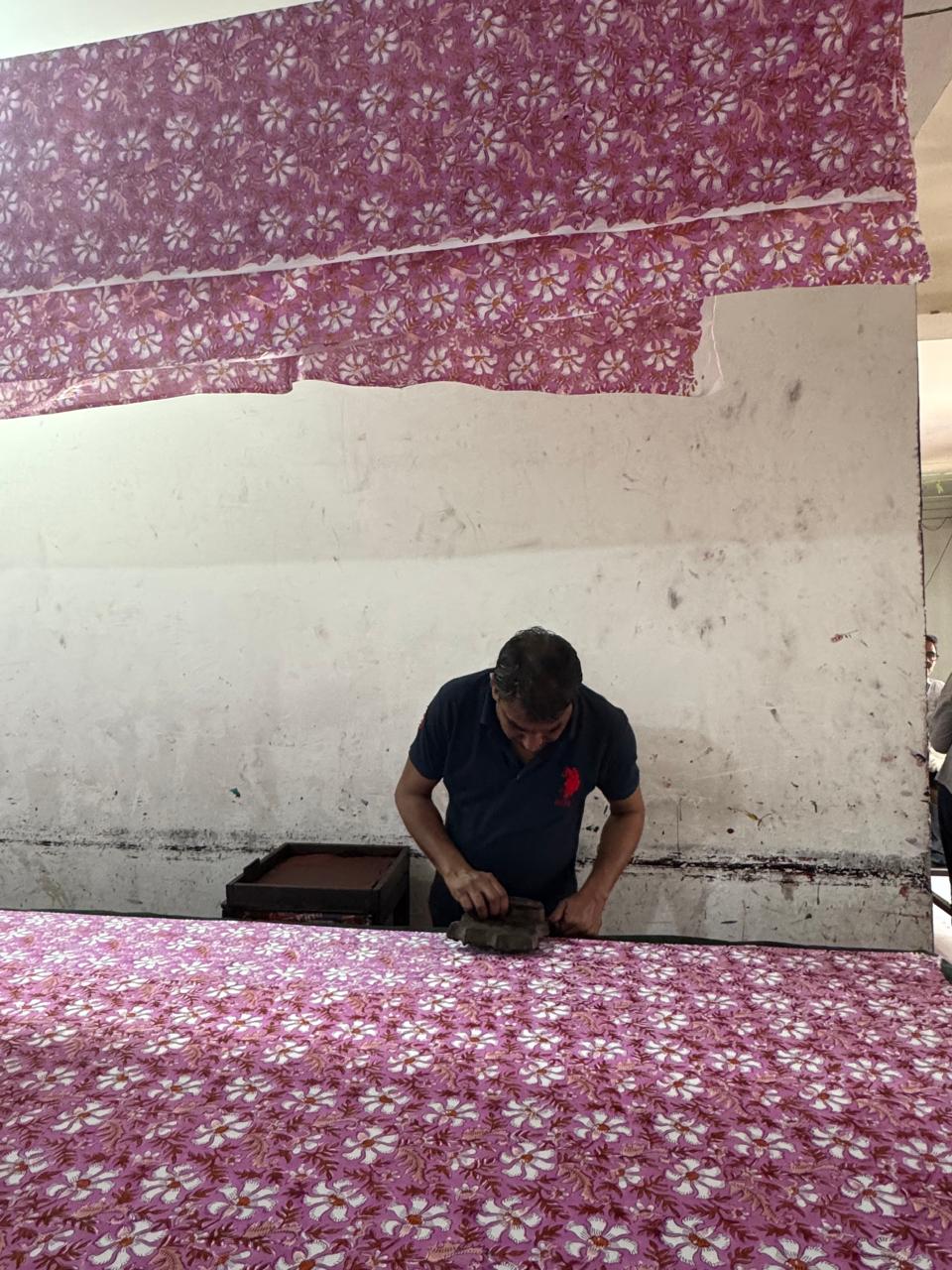 Wood Block Print  Baby Summer Quilt