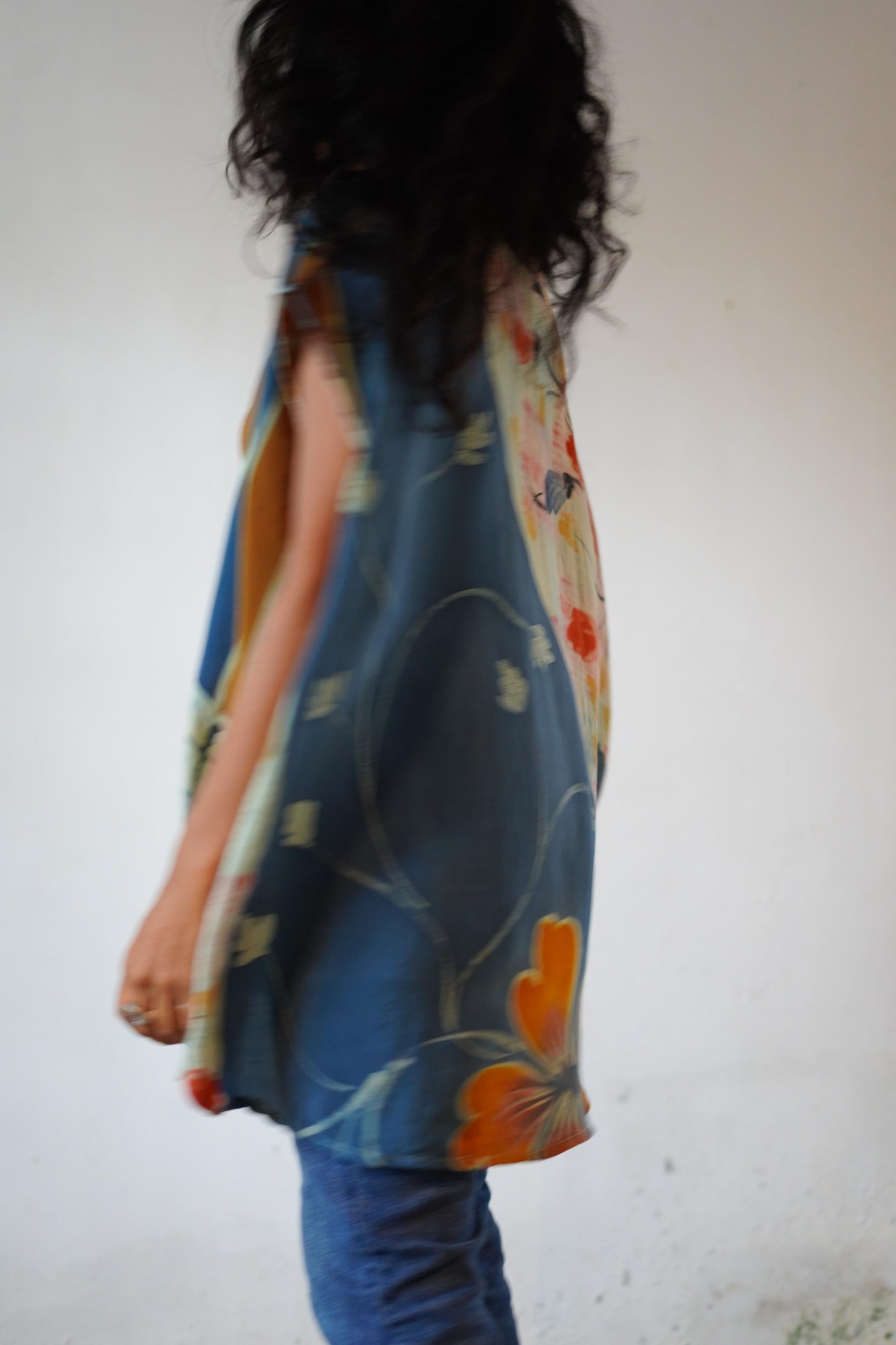 Paros Free Size Vintage Silk Fluid Top