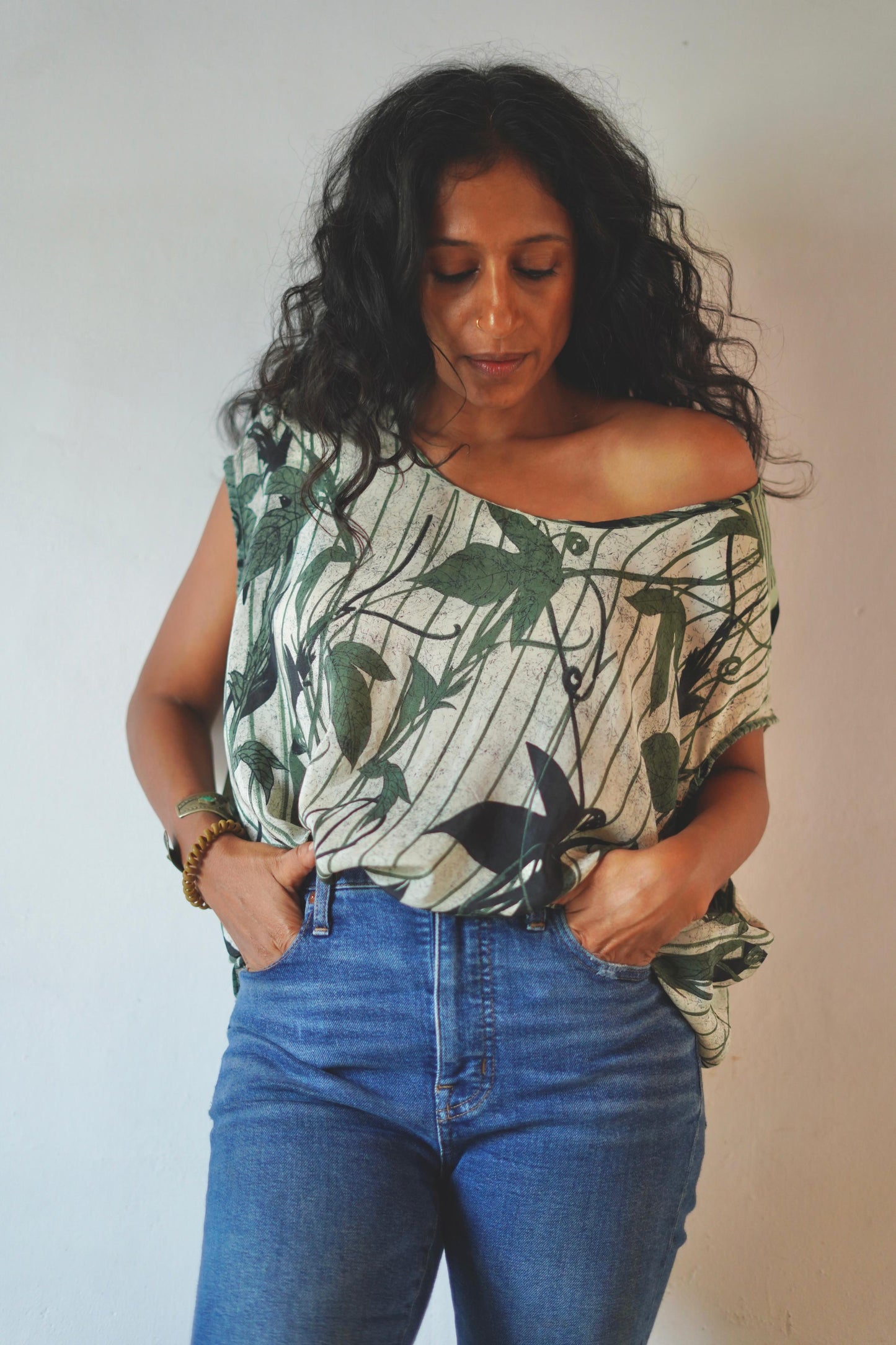 Paros Free Size Vintage Silk Fluid Top