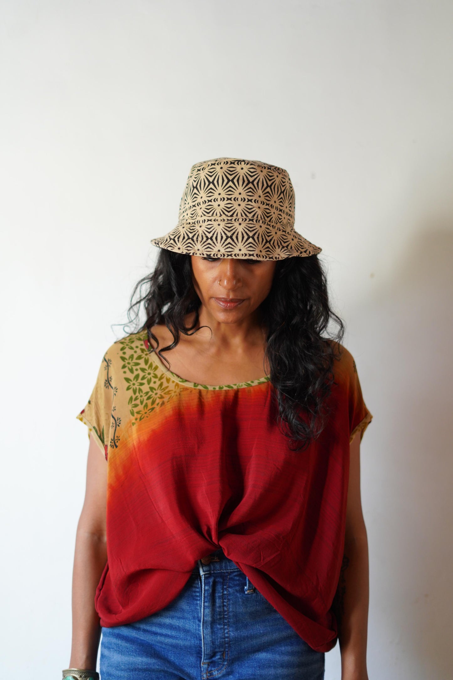Paros Free Size Vintage Silk Fluid Top