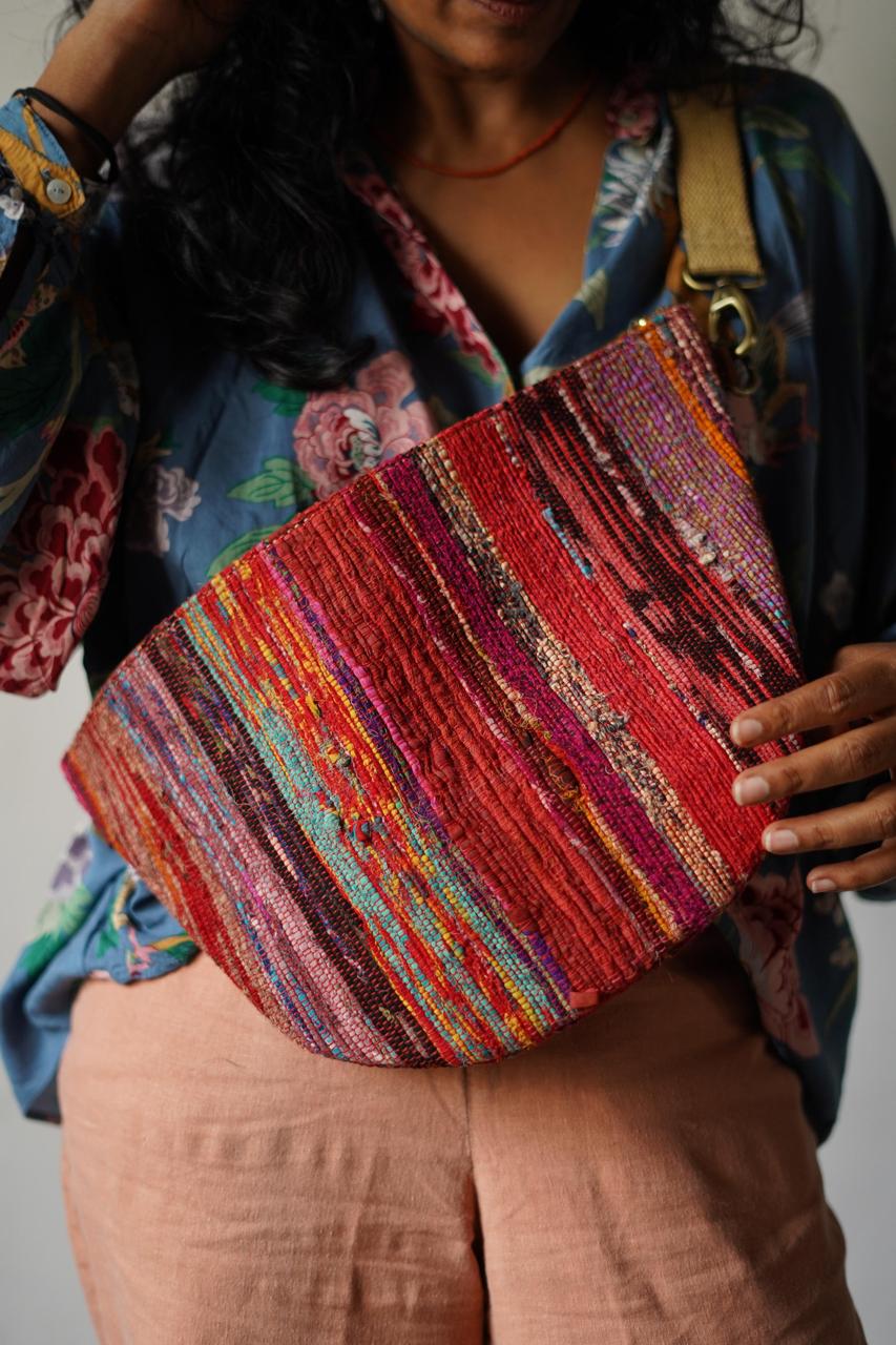 Aanya Hand-Woven Upcycled Crossbody/Fanny Pack