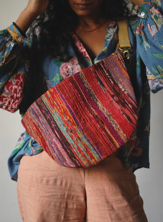 Aanya Hand-Woven Upcycled Crossbody/Fanny Pack