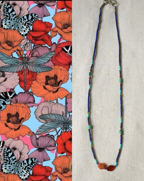 Vintage Semi Precious Stone Minimalist Necklace 2