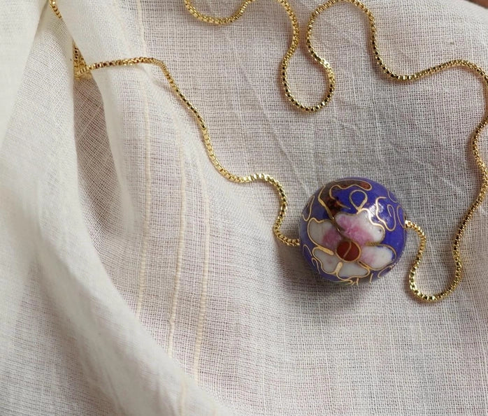 Vintage Cloisonne Bead Pendant