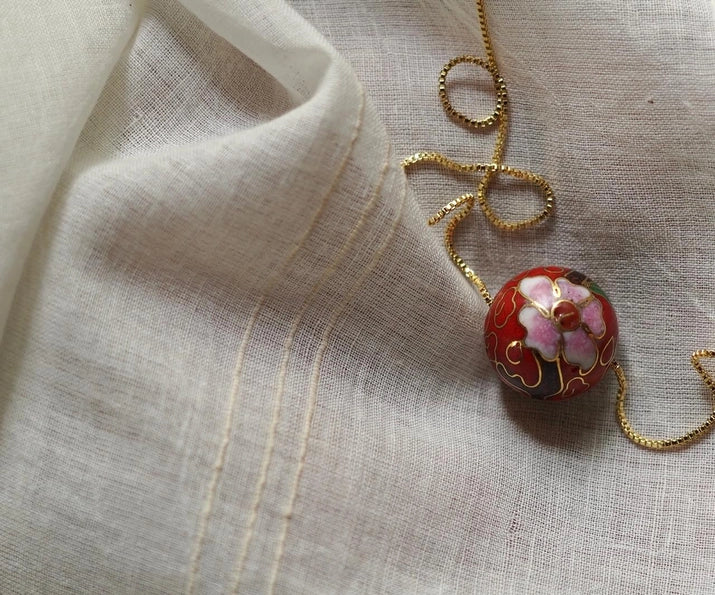 Vintage Cloisonne Bead Pendant