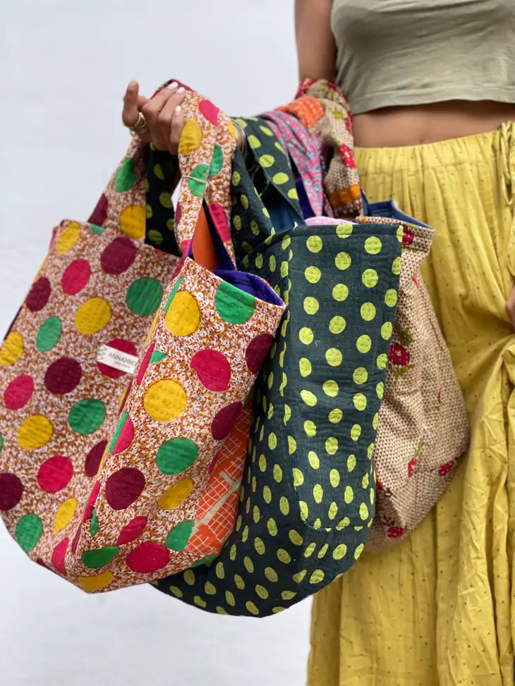 Vintage Kantha Summer Tote
