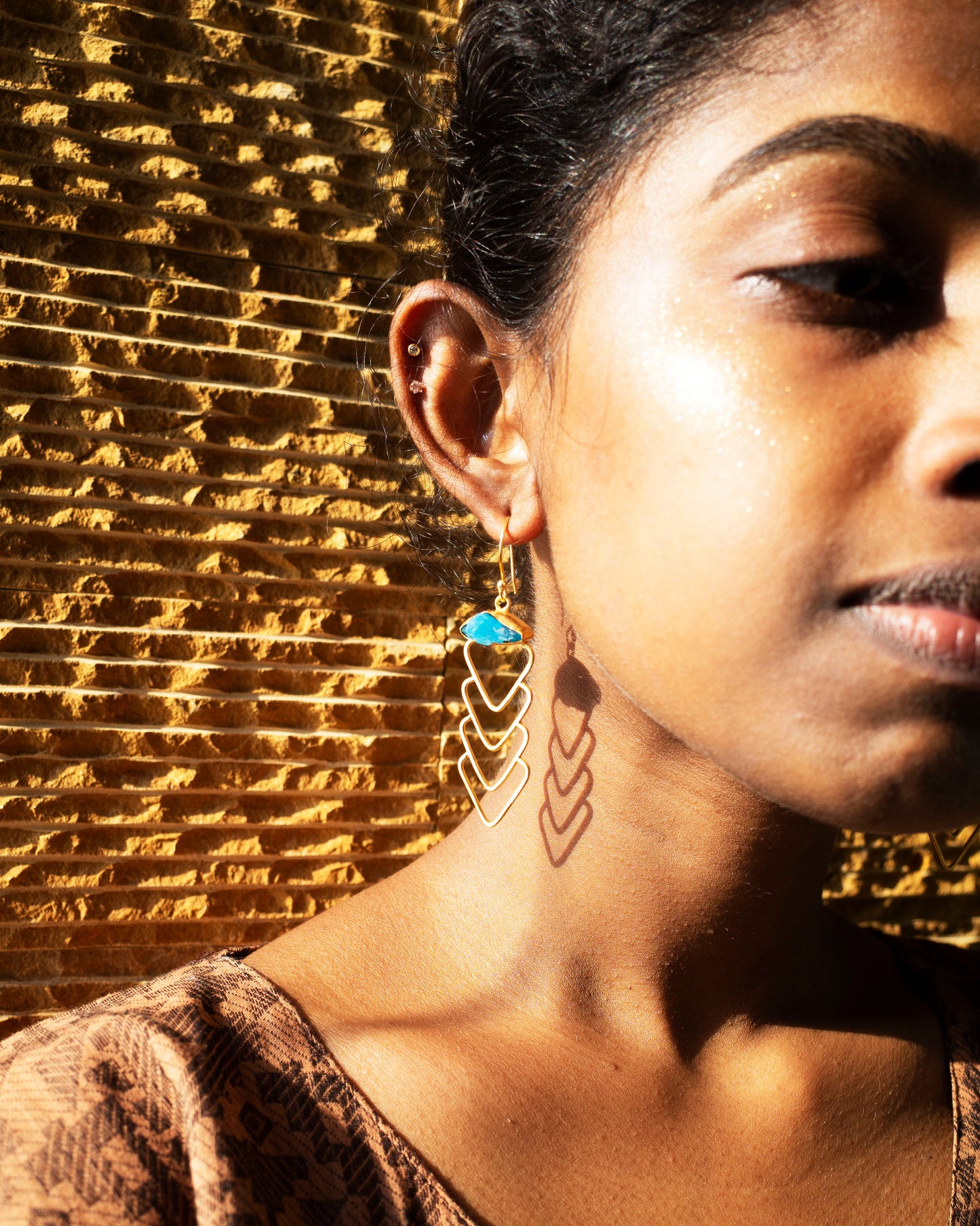 Arrowhead Raw Stone Earrings