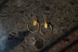 Circle Raw Stone Earrings