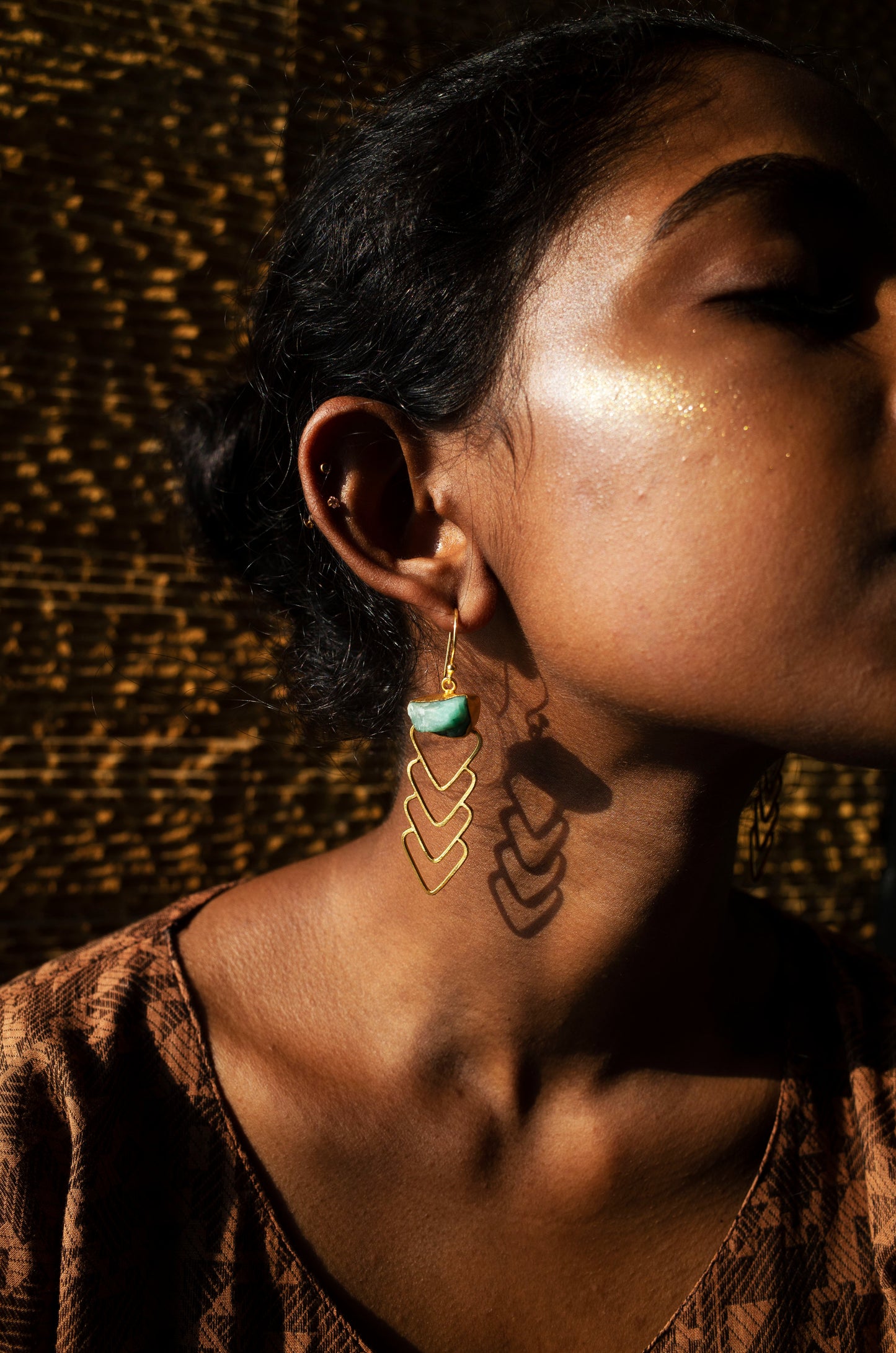 Arrowhead Raw Stone Earrings