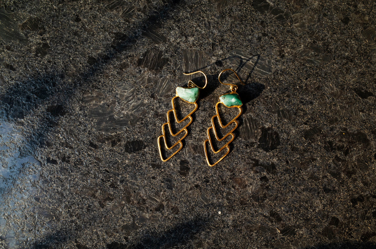 Arrowhead Raw Stone Earrings